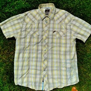 Marc Ecko woven plaid shirt (XL)